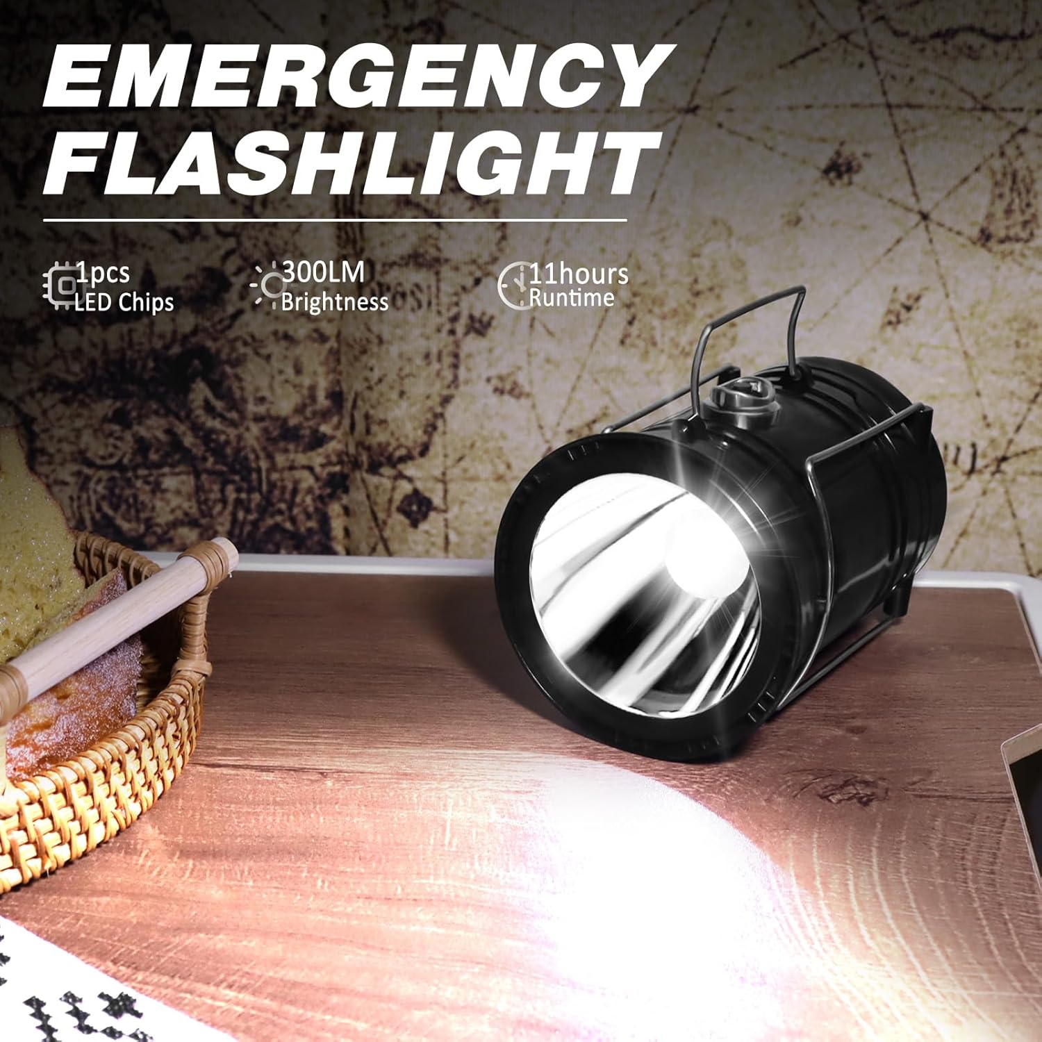 DIBMS 4-Pack Solar Camping Lantern, Collapsible LED Solar USB Rechargeable Lantern Flashlight Emergency Hanging Lights for Camping Hurricanes Power Outages Indoor Outdoor - Image 3