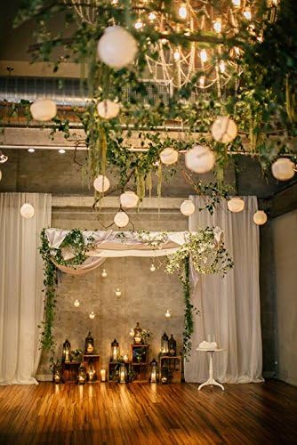 Supla 20 Pack Chinese White Paper Lantern Hanging Paper Lanterns White Round Paper Lanterns 4” 6” 8” 10” 12” White Hanging Lanterns Wedding Party Decorations - Image 7